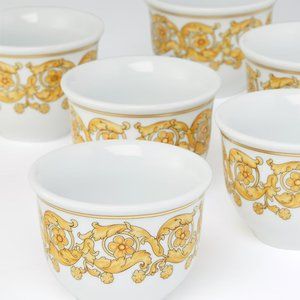 Medusa Rhapsody Rosenthal Versace Set of 6 Espresso Cups Small w/o Handle